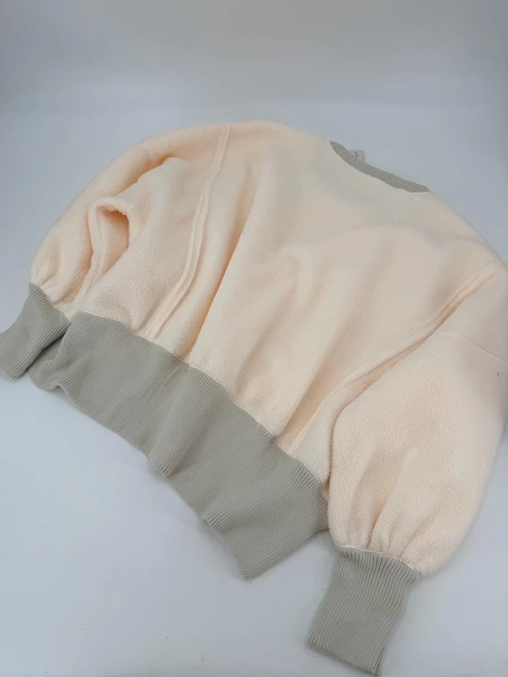 Free People Cozy Camden Oversized Sherpa Pullover Vanilla Ice Cream XS NEW